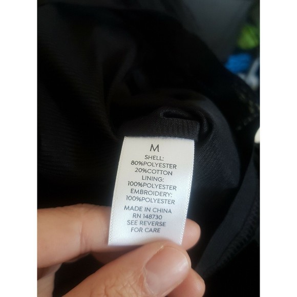 Westport Floral Dress Size Medium Black Beige  Embroidered Sleevesless Bohemian - Picture 5 of 12